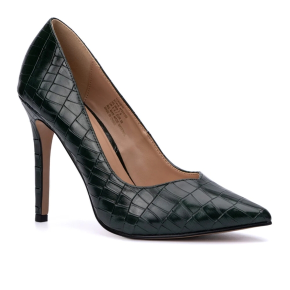 Brand New Never Worn Torgeis Daisy Pumps Dark Green Size 8 - Picture 11 of 14